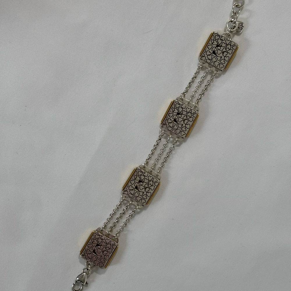 Brighton Vintage Gold Plate and Silver Plate “Live Love Laugh Dream”  Bracelet - Picture 4 of 6